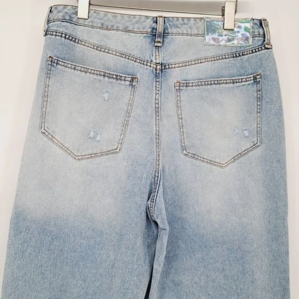 Circus NY High Waist Slouchy Distressed‎ Jeans in In The Stars Wash Size 31 New